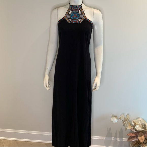 Re:named Black beaded Maxi Dress RS0018 - Picture 2 of 9